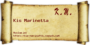 Kis Marinetta névjegykártya